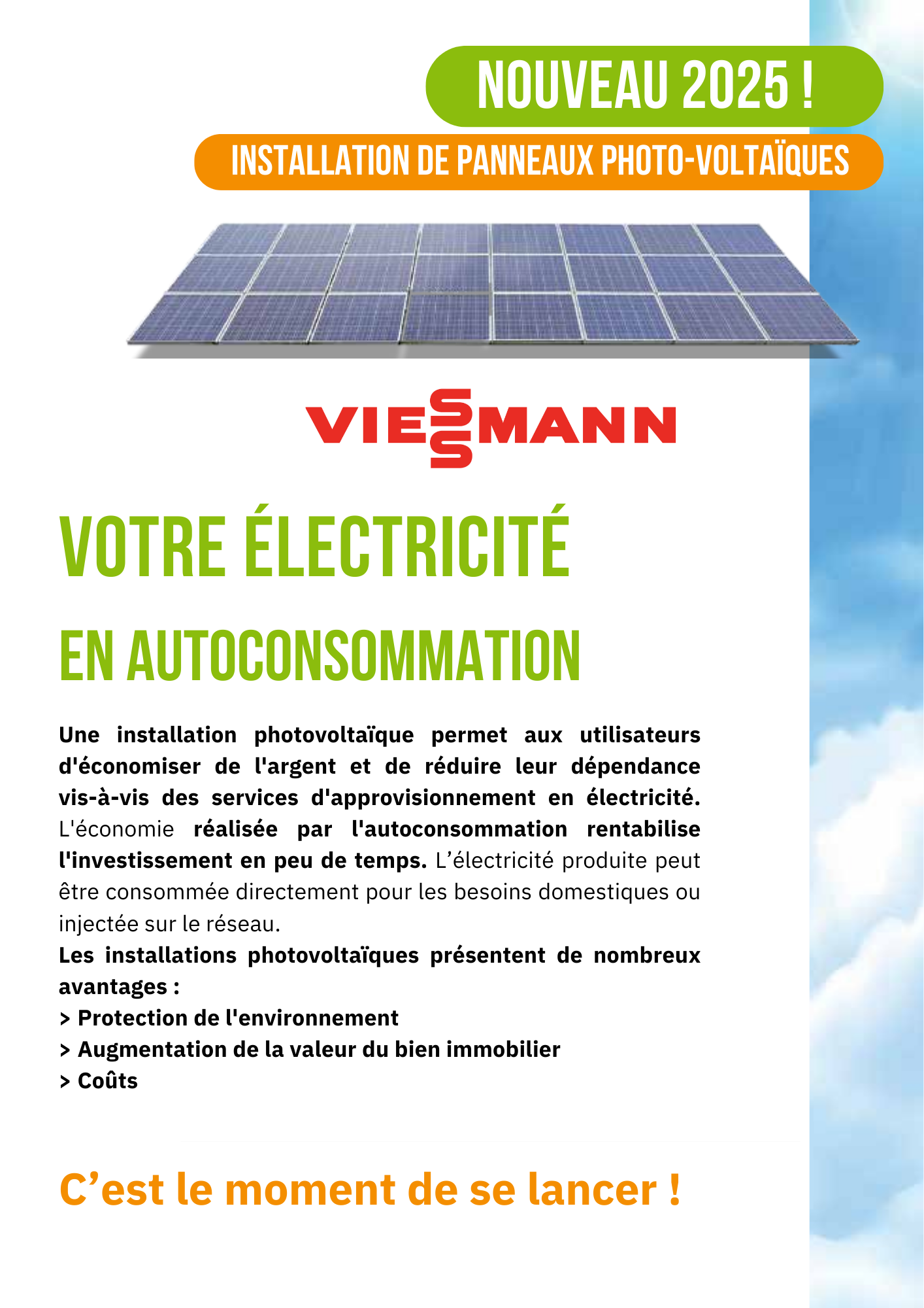 Publicité panneaux photovoltaique